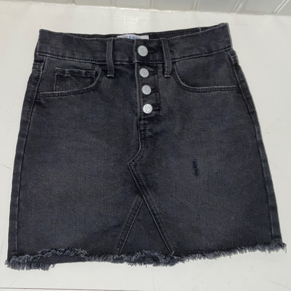 Old Navy Faded Black Jean Skirt